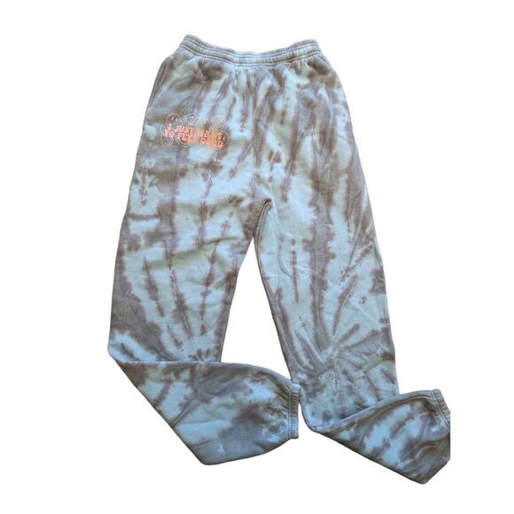By Samii Ryan Smiley Feel Good Blue Tie Dye Sweatpants size s - Picture 1 of 5